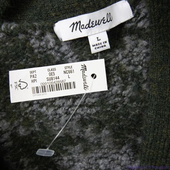 NEW Madewell Allston Double-Button Cardigan Sweater in Houndstooth,  L - Picture 11 of 16